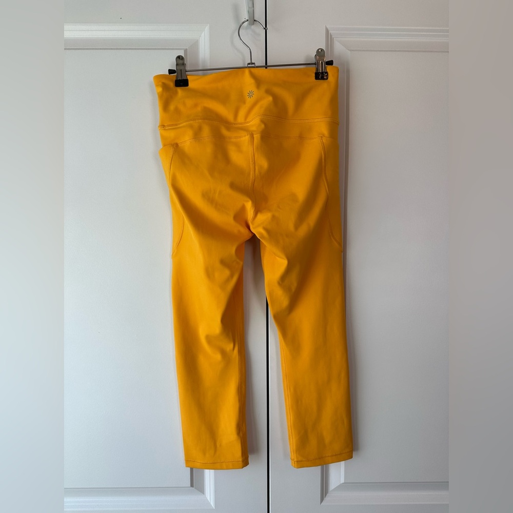 Athleta Women’s Ultimate Stash II Capri Radiant Sunrise Orange Size Small - Picture 3 of 10